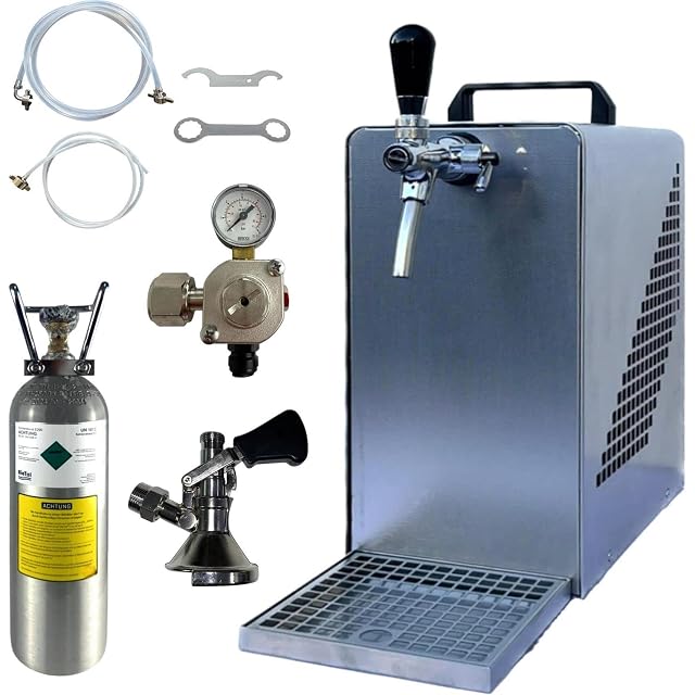 Enfriador de cerveza de paso continuo BieTal con grifo y regulador de CO2