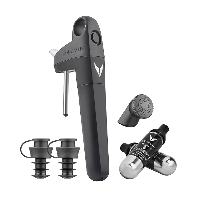 Sistema de conservación de vino Coravin Pivot+, negro