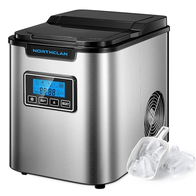 Máquina de hielo de encimera NORTHCLAN 1226 con pantalla LCD