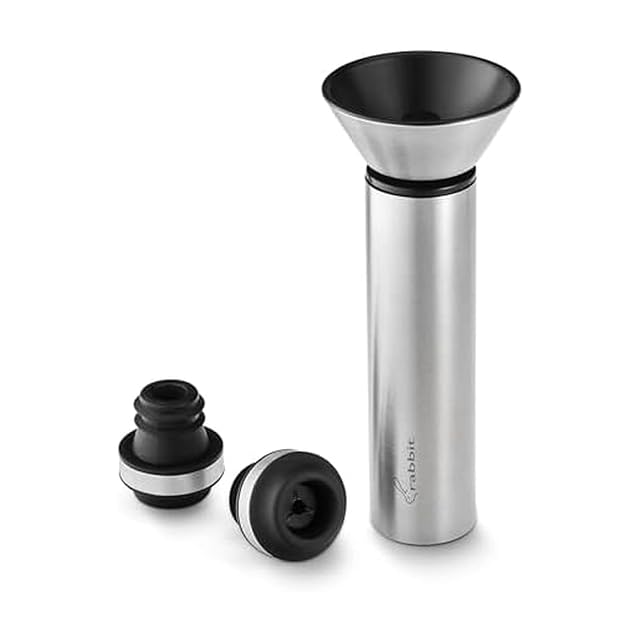 Bomba de vacío para vino Rabbit con dos tapones