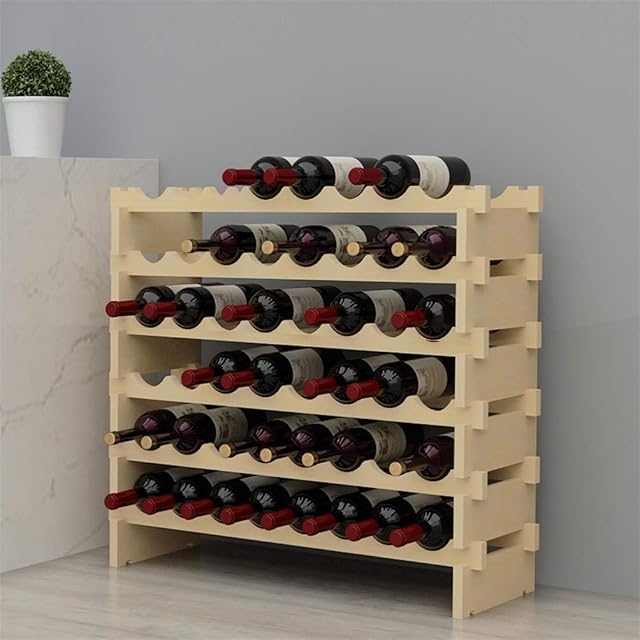Botellero de madera sogesfurniture, 48 botellas